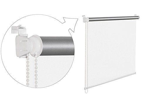 THERMOROLLO VERDUNKLUNGSROLLO 45x200 cm Weiss FENSTERROLLO MIT THERMOBESCHICHUNG 100% ABDUNKLUNG INKL. SEILZUGHALTER … von KS Handel 24