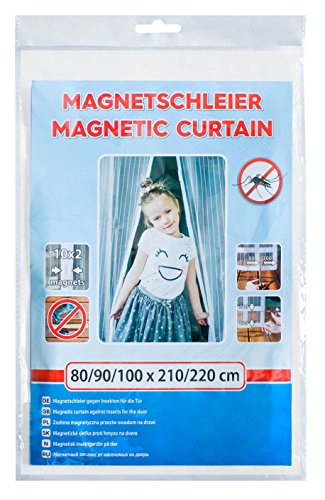 EXTRA BREIT MAGNETVORHANG INSEKTENSCHUTZ Weiss 140/150/160 x 210/220 cm FLIEGENGITTER Magnet von KS Handel 24