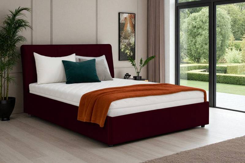 KS Home Concept Polsterbett mit Bettkasten 140x200 cm SOLIS mit Pocket Matratze H4 (Bett + Matraze), Polsterbett mit Matraze Härtegrad H3/H4 von KS Home Concept