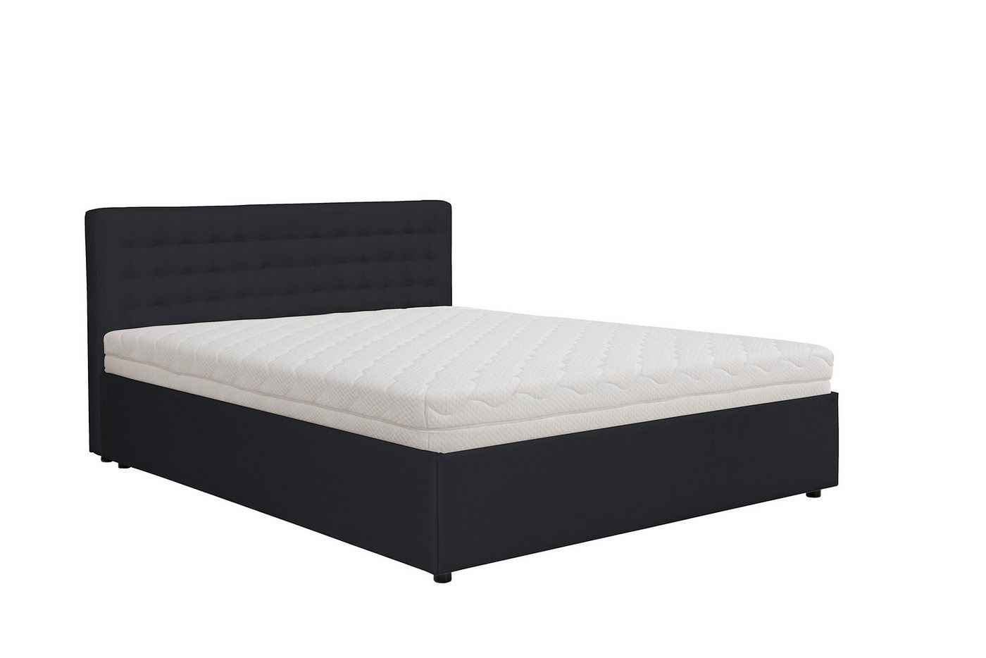 KS Home Concept Polsterbett mit Bettkasten 160x200 cm FORTE mit Bonell Matratze H3 - (Bett + Matraze), Polsterbett min Matraze Härtegrad H3/H4 von KS Home Concept