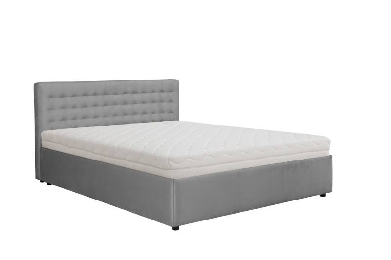 KS Home Concept Polsterbett mit Bettkasten 160x200 cm FORTE mit Pocket Matratze H4 - (Bett + Matraze), Polsterbett min Matraze Härtegrad H3/H4 von KS Home Concept