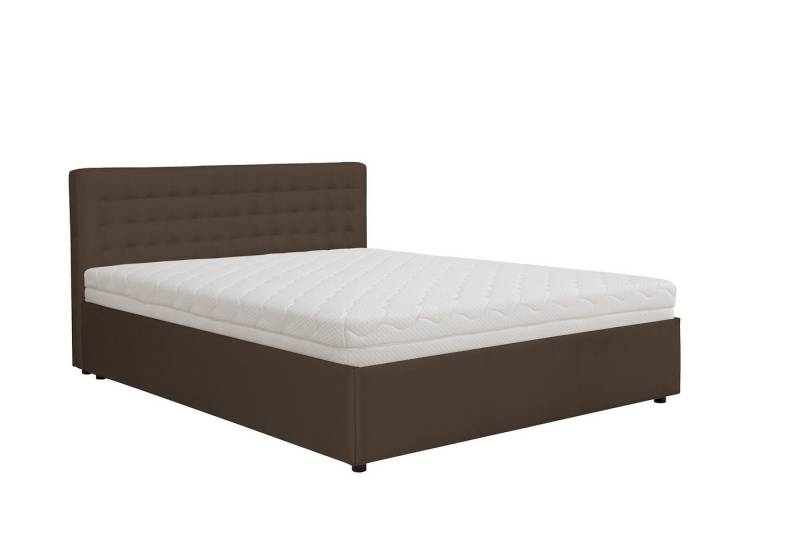 KS Home Concept Polsterbett mit Bettkasten 160x200 cm FORTE mit Pocket Matratze H4 - (Bett + Matraze), Polsterbett min Matraze Härtegrad H3/H4 von KS Home Concept