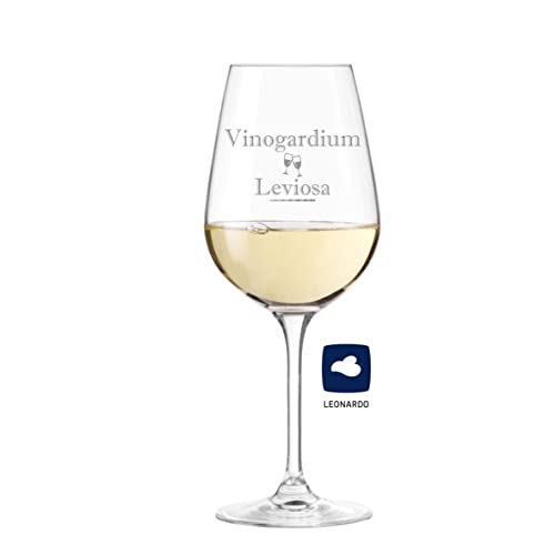 KS Laserdesign Leonardo Weinglas - Vinogardium Leviosa - witziges Geschenk für Weinliebhaber, beste Freunde & Freundin, Geburtstagsgeschenke von KS Laserdesign
