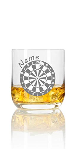 KS Laserdesign Leonardo Whiskeyglas ''180 Dart'' mit persönlicher Gravur - mit Dartscheibe und Dartpfeilen, Namensgravur, Geschenkidee, Geburtstag, Weihnachten von KS Laserdesign