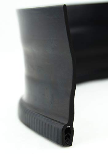 DF22 Dichtungsprofil von SMI-Kantenschutzprofi - Klemmbereich 2-4 mm - mit Dichtung oben aus EPDM Moosgummi - Fahnendichtung - einfache Montage selbstklemmend ohne Kleber (3 m) von SMI