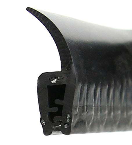 DF4 Dichtungsprofil von SMI-Kantenschutzprofi - Klemmprofil (PVC) - Klemmbereich 1-3 mm - mit obenliegender Dichtung als Fahne (EPDM) - einfache Montage, selbstklemmend ohne Kleber (10 m) von SMI