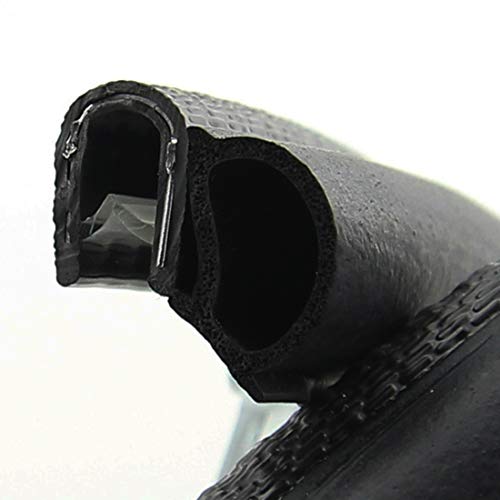 DS12 Dichtungsprofil von SMI-Kantenschutzprofi - Klemmbereich 1-4mm - mit seitlicher Dichtung aus EPDM Moosgummi - Klemmprofil aus weich PVC - einfache Montage, selbstklemmend ohne Kleber (3 m) von SMI