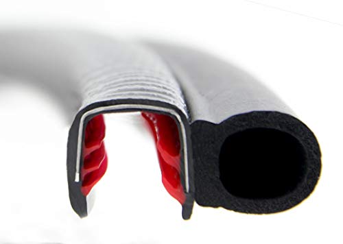 SMI-Dichtungsprofil DS33 für 8-12mm PVC mit Stahleinlage/EPDM Moosgummi selbstklemmend ohne Kleber - Kantenschutz mit Dichtung seitlich, Kantenschutzdichtprofil für Auto, Kofferraum (5 m) von SMI