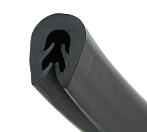 KS-TPE3-5S Kantenschutz aus Thermoplast (TPE) von SMI-Kantenschutzprofi - Klemmbereich 3,0-5,0 mm - Schwarz- Klemmprofil - einfache Montage, selbstklemmend ohne Kleber (3 m) von SMI