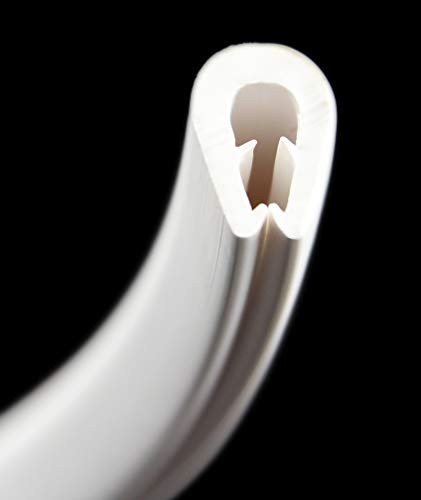 SMI-Kantenschutz KS-TPE3-5W für 3-5mm TPE Weiß selbstklemmend ohne Kleber ROSTFREI ohne Metalleinlage- Kantenschutzprofil, Kederprofil, Kantenprofil für Autotüren, Bleche (5 m) von SMI