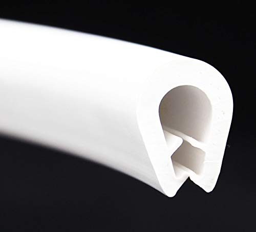 KS-TPE5-8W Kantenschutz aus Thermoplast (TPE) von SMI-Kantenschutzprofi - Klemmbereich 5,0-8,0 mm - Weiß - Klemmprofil - einfache Montage, selbstklemmend ohne Kleber (1 m) von SMI