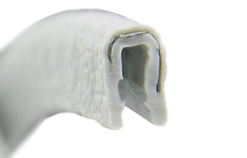 KS0-1G Kantenschutzprofil von SMI-Kantenschutzprofi - PVC Gummi Klemmprofil Kantenschutz - Grau - einfache Montage, selbstklemmend ohne Kleber Klemmbereich 0-1 mm (1 m) von SMI
