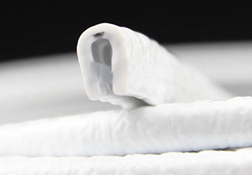 SMI-Kantenschutzprofil KS0-1W für 0-1mm PVC mit Stahleinlage Weiß selbstklemmend ohne Kleber - Kantenschutz, Kederprofil, Kantenprofil, Kantenschutzleiste für Autotüren, Bleche (10 m) von SMI