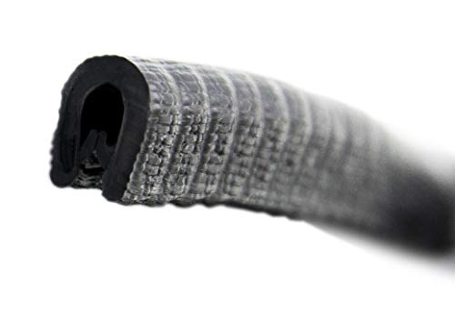 KS1-2S-POM Kantenschutzprofil von SMI-Kantenschutzprofi aus PVC Gummi - Klemmbereich 1-2 mm - NICHT ROSTEND - Klemmprofil mit POM Kunststoffeinlage - Schwarz - selbstklemmend ohne Kleber(10 m) von SMI