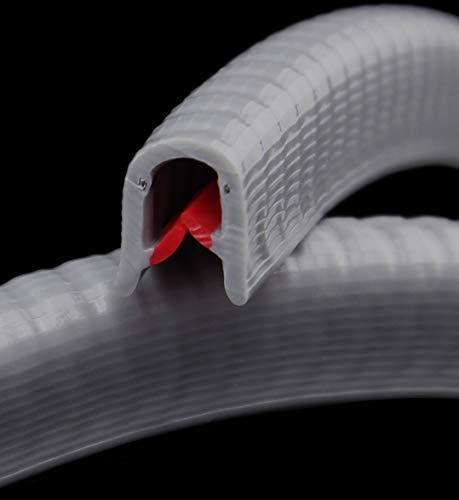 KS1-4G Kantenschutzprofil von SMI-Kantenschutzprofi - Klemmbereich 1-4 mm - PVC Gummi Klemmprofil mit Stahleinlage - Kantenschutz - Grau - einfache Montage, selbstklemmend ohne Kleber (30 m) von SMI