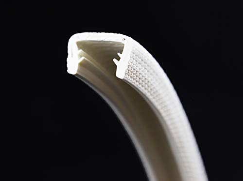 KS13-16W Kantenschutzprofil von SMI-Kantenschutzprofi - PVC Gummi Klemmprofil mit Stahleinlage - Kantenschutz - Weiß - einfache Montage, selbstklemmend ohne Kleber Klemmbereich 13-16 mm (1 m, weiß) von SMI