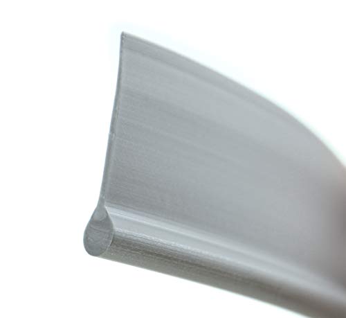 NP1 Notenprofil von SMI-Kantenschutzprofi aus Weich-PVC (55 Shore +/-5) - Durchmesser 7 mm, Breite 37 mm, Stärke 1,2 mm - Farbe Grau - Kederprofil - Fugenprofil - Fahnenprofil (20 m) von SMI
