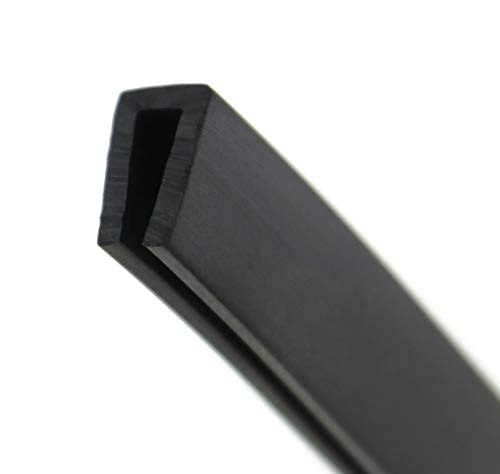 V2 - Fassungsprofil von SMI-Kantenschutzprofi aus EPDM-Zellkautschuk - Fassungsbereich 3 mm - Kantenschutz für Scheiben, Fenster, Blech u. v. m. - einfache Montage - Maße: 10x6 mm (100 m) von SMI