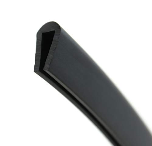 V3 - Fassungsprofil von SMI-Kantenschutzprofi aus EPDM-Zellkautschuk - Fassungsbereich 4 mm - Kantenschutz für Scheiben, Fenster, Blech u. v. m. - einfache Montage - Maße: 15x7,5 mm (20 m) von SMI