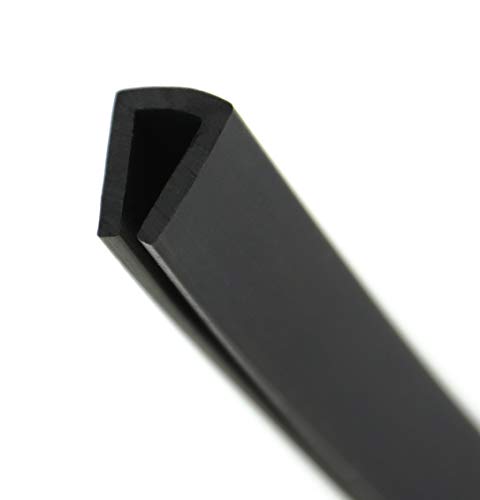 V4 - Fassungsprofil von SMI-Kantenschutzprofi aus EPDM-Zellkautschuk - Fassungsbereich 5 mm - Kantenschutz für Scheiben, Fenster, Blech u. v. m. - einfache Montage - Maße: 10x8 mm (10 m) von SMI