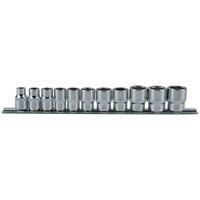 Kstools - 3/8 CHROMEplus 6-kant-Stecknuss-Satz, 11-tlg 8-19mm von KSTOOLS