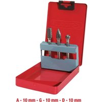 Ks Tools hm Frässtift-Satz in Stahlblechkassette, 3-tlg. von KS TOOLS