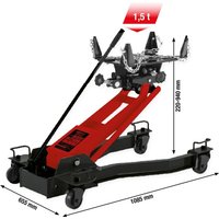 Performance Hydraulischer-Getriebeheber mit verstellbarer Aufnahmeplatte, 1,5 t - Ks Tools von KS TOOLS