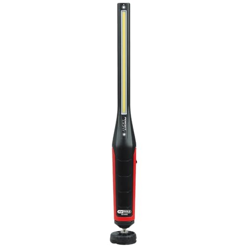 KS TOOLS - 150.4460 – PerfectLight COB LED-Handleuchte, 600 Lumen – Beleuchtung seitlich + vorne – leistungsstark und praktisch – neigbar – USB-C- oder Netzladung – magnetisch und Haken für freie von KS Tools
