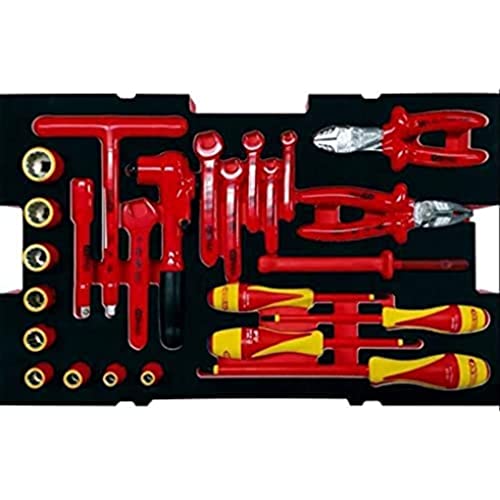 KS Tools, 716.0025, isoliertes Werkzeugmodul für Hybrid- oder Elektrofahrzeuge für SCM-Transportboxen, 25 Stück von KS Tools