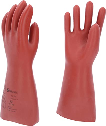 KS Tools 117.0066 Elektriker-Schutzhandschuh mit mechanischem Schutz | Größe 10 | Klasse 00 [500 V] | rot von KS Tools