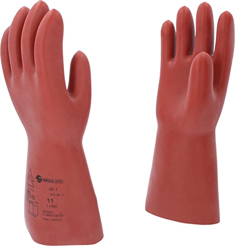 KS Tools 117.0073 Elektriker-Schutzhandschuh mit mechanischem Schutz | Größe 11 | Klasse 1 [7500 V] | rot von KS Tools