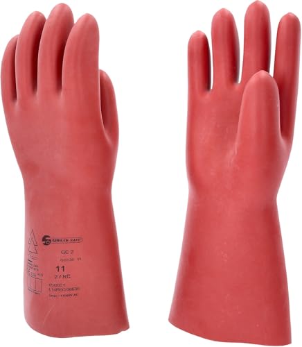 KS Tools 117.0076 Elektriker-Schutzhandschuh mit mechanischem Schutz | Größe 11 | Klasse 2 [17.000 V] | rot von KS Tools