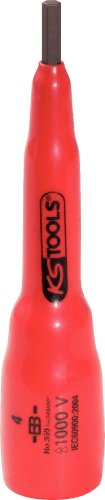 KS Tools 117.3864 3/8" Isolierte Bit-Stecknuss Innensechskant, 8mm, 82mm lang von KS Tools