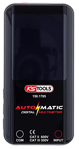 KS Tools 150.1765 Automatik Digital-Multimeter inkl. Prüfspitzen, Rot-schwarz von KS Tools