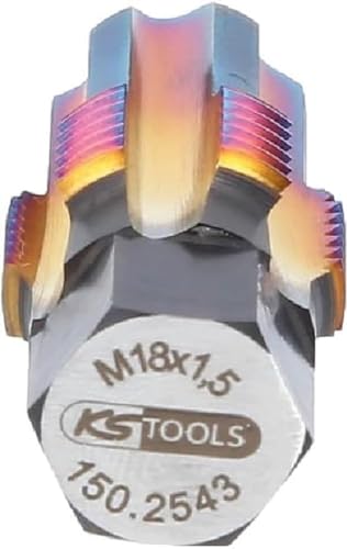 KS Tools 150.2543 Gewindeschneider mit Führungsbolzen für Lambdasonden, M18x1,5 von KS Tools