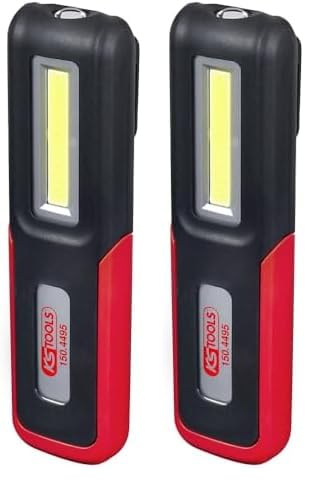 KS Tools 150.4495 Mobile Werkstatt-Handlampe | knickbar | 3 Watt COB LED (Packung mit 2) von KS Tools