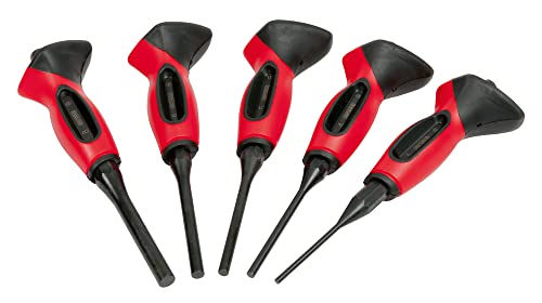 KS Tools 156.0221 Satz, Braunfarben, 5 Stück (3-4-5-6-8 mm), 150 mm, rot/schwarz von KS Tools