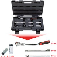 KS Tools 3/8" CHROMEplus Zündkerzen-Service-Satz, 7-teilig von KS Tools