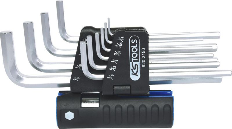 KS Tools 3 in 1 Innen6kant-Winkelstiftschlüssel-Satz,10-tlg lang, Zoll - 920.2150 von KS-Tools