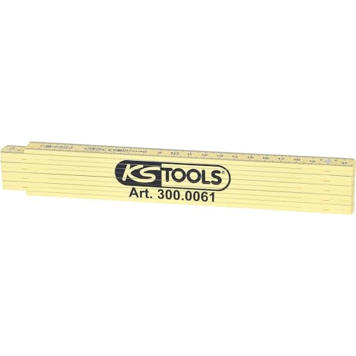 KS Tools 300.0061 Kunststoff-Gliedermaßstab, Weiß, 2m von KS Tools