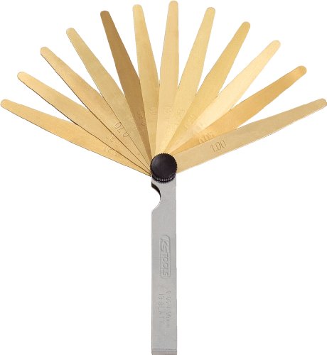 KS Tools 300.0611 Antimagnetische Messing-Fühlerlehre, 8 Blatt, 05-0.5 Mm von KS Tools