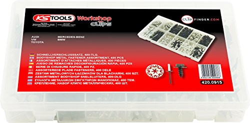 KS Tools 420.0915 Befestigungs-Clip-Satz - Schnellverschluss, 400-tlg. von KS Tools