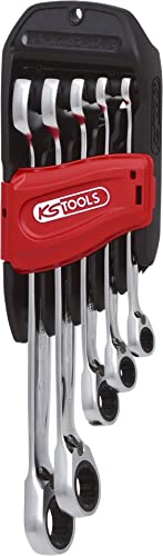 KS Tools 503.4605 GEARplus Ratschenringmaulschlüssel-Satz, umschaltbar, 5-tlg. 8-19mm von KS Tools