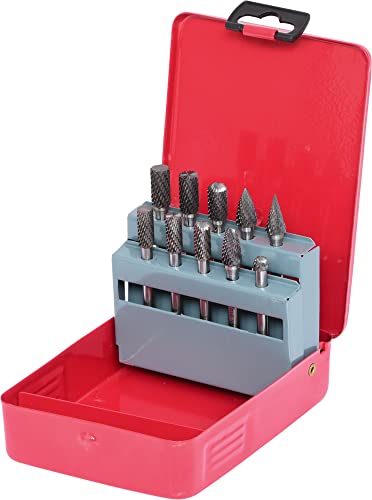 KS Tools 515.3210 HM Frässtift-Satz, Stahlblechkassette, 10-tlg. von KS Tools