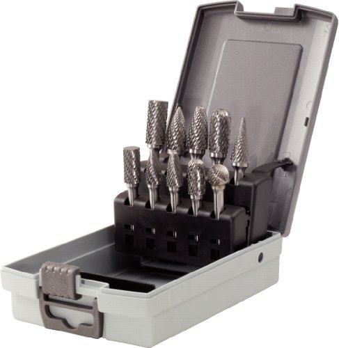 KS Tools 515.3220 HM Frässtift-Satz, Kunststoffkassette, 10-tlg. von KS Tools