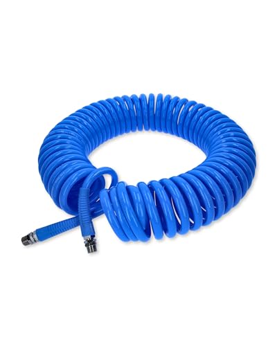 KS Tools Spiralschlauch Druckluft 515.3340 Ø 10mm I 15m langer, elastischer PU-Druckluftschlauch mit drehbarer Verschraubung I Schlauchenden mit Knickschutz KS Tools Spiralschlauch Druckluft 515.3340 Ø 10mm I 15m langer, elastischer PU-Druckluftschlauch mit drehbarer Verschraubung I Schlauchenden mit Knickschutz von KS Tools