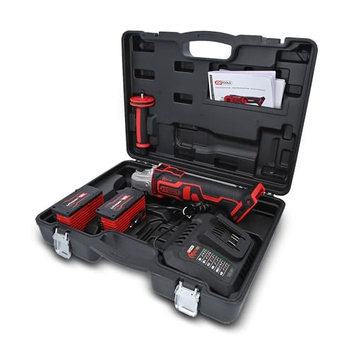 KS Tools 515.6200 eMONSTER Brushless-Akku-Winkelschleifer-Satz, 4-tlg von KS Tools
