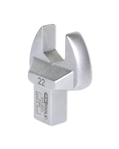 KS Tools Einsteck-Maulschlüssel 14x18mm 516.2222 22mm I Maulschlüssel mit Stiftsicherung I Verchromt I Sechskant Spezialwerkzeug I Für Drehmomentschlüssel von KS Tools