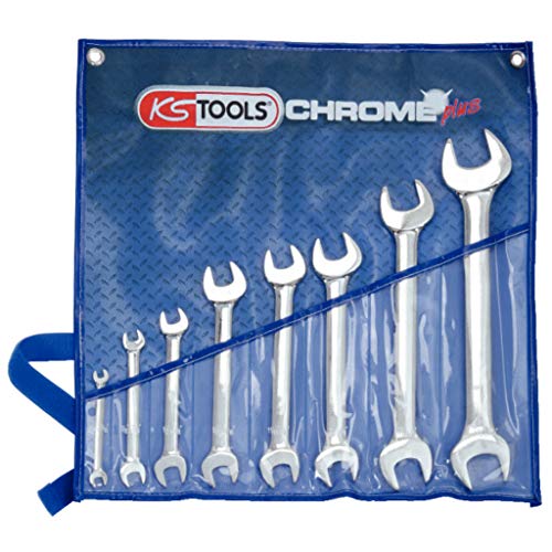 KS Tools 518.3200 CHROMEplus Doppel-Maulschlüssel-Satz, 8-tlg. von KS Tools