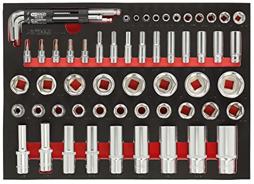'KS Tools 712.1010 Modul de 62 DOUILLES in Zoll 1/4 – 1/2 " von KS Tools